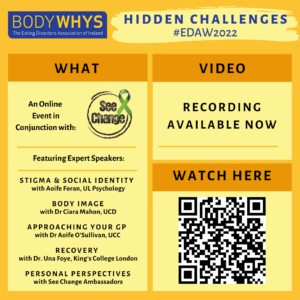 Hidden Challenges in Eating Disorders: Bodywhys March 2022 webinar